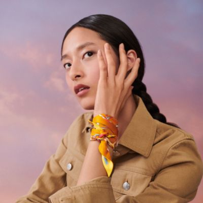 HERMÈS TWILLY POCKETS エクリュ/オレンジ　新品未使用 pony-pit-stop-twilly--064207S